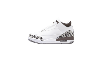 AIR Jordan 3 Retro Sp - Medium Grey - White Unisex Streetwear Limited Edition - The Air Jordan 3 Retro SP White/Medium Grey is a timeless sneaker that seamlessly blends