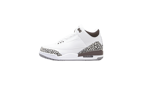 AIR Jordan 3 Retro Sp - Medium Grey - White Unisex Streetwear Limited Edition - The Air Jordan 3 Retro SP White/Medium Grey is a timeless sneaker that seamlessly blends