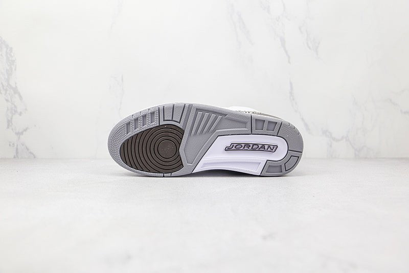 AIR Jordan 3 Retro Sp - Medium Grey - White Unisex Streetwear Limited Edition - The Air Jordan 3 Retro SP White/Medium Grey is a timeless sneaker that seamlessly blends