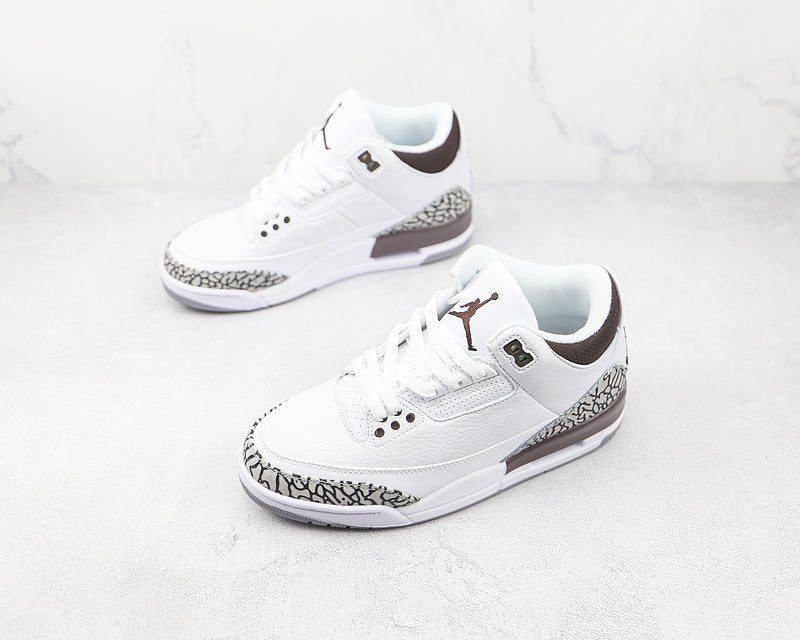 AIR Jordan 3 Retro Sp - Medium Grey - White Unisex Streetwear Limited Edition - The Air Jordan 3 Retro SP White/Medium Grey is a timeless sneaker that seamlessly blends