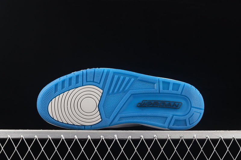 AIR Jordan 3 Retro Sport Blue-wolf Grey - Sneakers - Black Unisex Streetwear Limited Edition - **Air Jordan 3 Retro Sport Blue-Wolf Grey/Black** Step into a dynamic blend of classic design