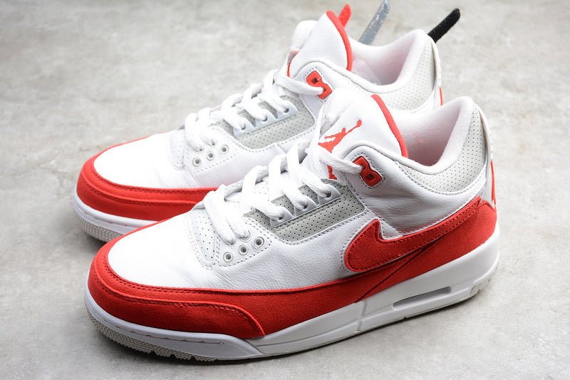 AIR Jordan 3 Retro Tinker - University Red - White Unisex Streetwear Limited Edition