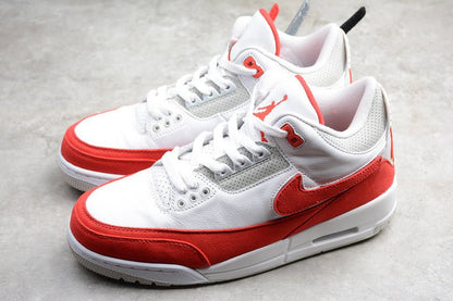 AIR Jordan 3 Retro Tinker - University Red - White Unisex Streetwear Limited Edition