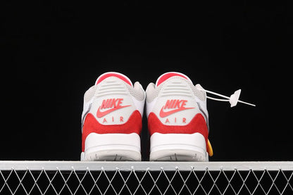 AIR Jordan 3 Retro Tinker - University Red-neutral Grey - White Unisex Streetwear Limited Edition - The Air Jordan 3 Retro Tinker White/University Red-Neutral Grey is a special edition that pays
