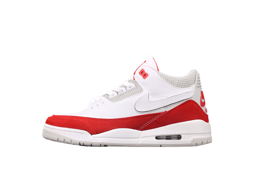 AIR Jordan 3 Retro Tinker - University Red-neutral Grey - White Unisex Streetwear Limited Edition - The Air Jordan 3 Retro Tinker White/University Red-Neutral Grey is a special edition that pays