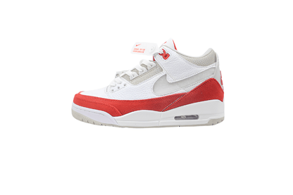 AIR Jordan 3 Retro Tinker - University Red-neutral Grey Sneakers - White Unisex Streetwear Limited Edition - **Air Jordan 3 Retro Tinker White/University Red-Neutral Grey** Celebrate the legacy of Tin