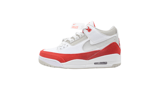 AIR Jordan 3 Retro Tinker - University Red-neutral Grey Sneakers - White Unisex Streetwear Limited Edition - **Air Jordan 3 Retro Tinker White/University Red-Neutral Grey** Celebrate the legacy of Tin