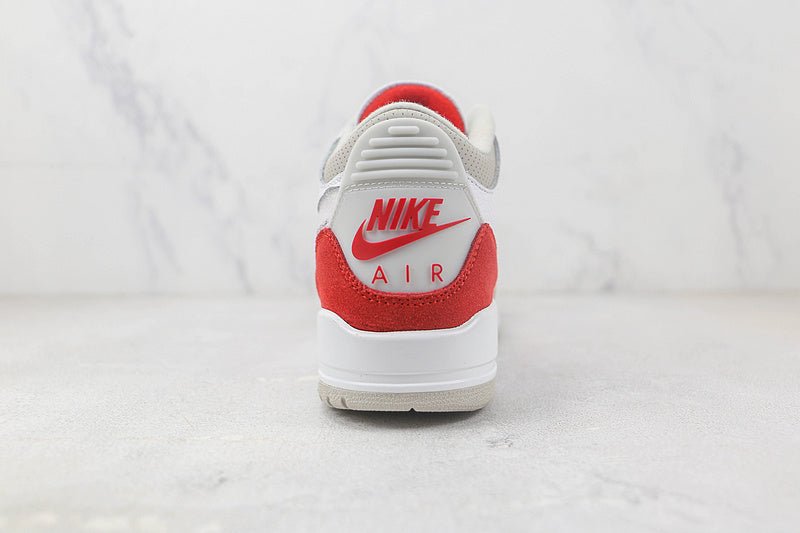 AIR Jordan 3 Retro Tinker - University Red-neutral Grey Sneakers - White Unisex Streetwear Limited Edition - **Air Jordan 3 Retro Tinker White/University Red-Neutral Grey** Celebrate the legacy of Tin