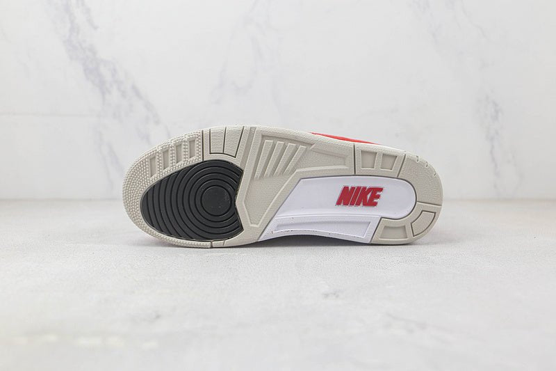AIR Jordan 3 Retro Tinker - University Red-neutral Grey Sneakers - White Unisex Streetwear Limited Edition - **Air Jordan 3 Retro Tinker White/University Red-Neutral Grey** Celebrate the legacy of Tin