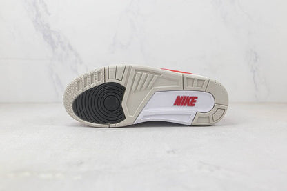 AIR Jordan 3 Retro Tinker - University Red-neutral Grey Sneakers - White Unisex Streetwear Limited Edition - **Air Jordan 3 Retro Tinker White/University Red-Neutral Grey** Celebrate the legacy of Tin