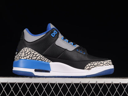 AIR Jordan 3 Retro Varsity Royal - Varsity Royal Sneakers - Black Unisex Streetwear Limited Edition - **Air Jordan 3 Retro Varsity Royal/Varsity Royal** Experience a fresh and vibrant take on a