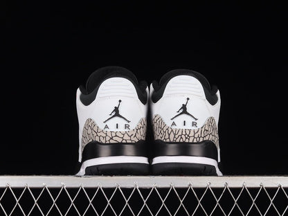 AIR Jordan 3 Retro White - Black-cmnt Gry-infrrd 23 Sneakers Unisex Streetwear Limited Edition - **Air Jordan 3 Retro White/Black-Cement Grey-Infrared 23** Step into a blend of timeless design and