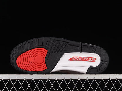 AIR Jordan 3 Retro White - Black-cmnt Gry-infrrd 23 Sneakers Unisex Streetwear Limited Edition - **Air Jordan 3 Retro White/Black-Cement Grey-Infrared 23** Step into a blend of timeless design and