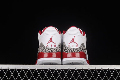 AIR Jordan 3 Retro - Light Curry - Cardinal Red - Cement Grey Sneakers - White Unisex Streetwear Limited Edition - **Air Jordan 3 Retro White/Light Curry/Cardinal Red/Cement Grey** Step into a vibrant