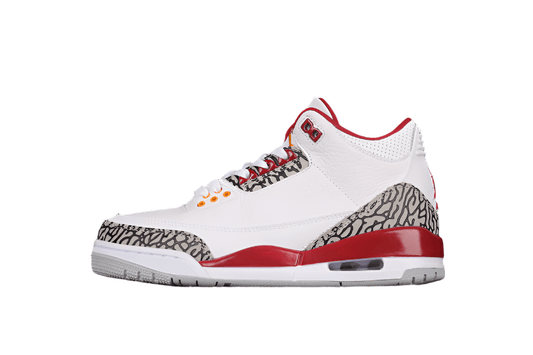 AIR Jordan 3 Retro - Light Curry - Cardinal Red - Cement Grey Sneakers - White Unisex Streetwear Limited Edition - **Air Jordan 3 Retro White/Light Curry/Cardinal Red/Cement Grey** Step into a vibrant