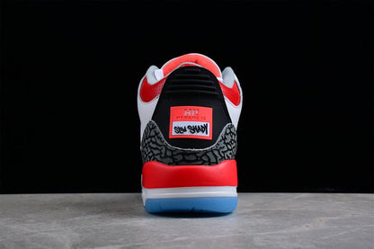 AIR Jordan 3 Retro - Light Curry - Cardinal Red - Cement Grey Sneakers - White Unisex Streetwear Limited Edition - **Air Jordan 3 Retro White/Light Curry/Cardinal Red/Cement Grey** Step into a blend o
