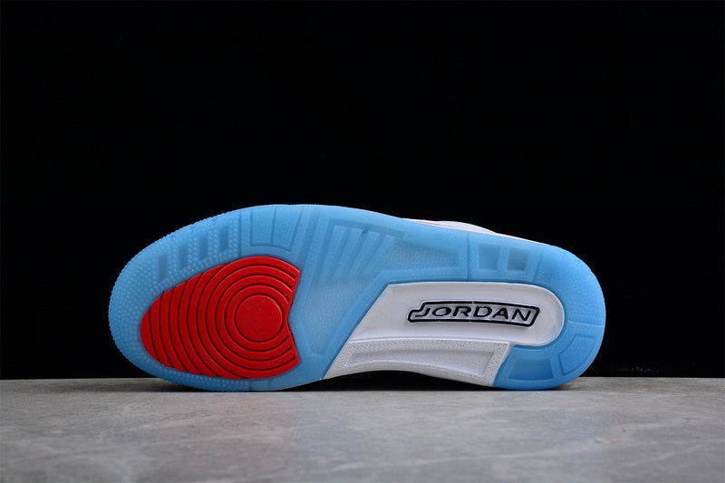 AIR Jordan 3 Retro - Light Curry - Cardinal Red - Cement Grey Sneakers - White Unisex Streetwear Limited Edition - **Air Jordan 3 Retro White/Light Curry/Cardinal Red/Cement Grey** Step into a blend o