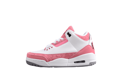 AIR Jordan 3 Retro - Pink Sneakers - White Unisex Streetwear Limited Edition - **Air Jordan 3 Retro White/Pink** Embrace a fresh and vibrant look with the Air Jordan