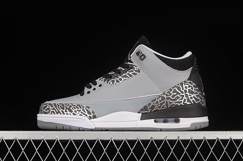 AIR Jordan 3 Retro Wolf Grey - - White Sneakers - Black Unisex Streetwear Limited Edition - **Air Jordan 3 Retro Wolf Grey/Black/White** Step into a perfect blend of elegance and athleticism