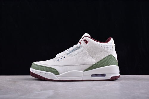 AIR Jordan 3 Retro Year Of The Dragon - Green - Red Sneakers - White Unisex Streetwear Limited Edition - **Air Jordan 3 Retro Year of the Dragon White/Green/Red** Celebrate the Chinese New Year with