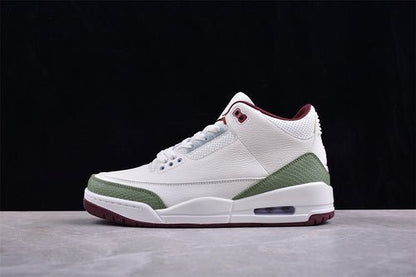AIR Jordan 3 Retro Year Of The Dragon - Green - Red Sneakers - White Unisex Streetwear Limited Edition - **Air Jordan 3 Retro Year of the Dragon White/Green/Red** Celebrate the Chinese New Year with