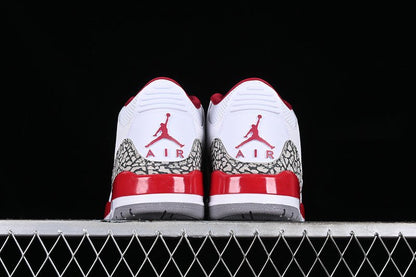 AIR Jordan 3 Se Denim - Grey - Red Sneakers - White Unisex Streetwear Limited Edition - **Air Jordan 3 SE Denim White/Grey/Red** Step into a blend of classic design and modern