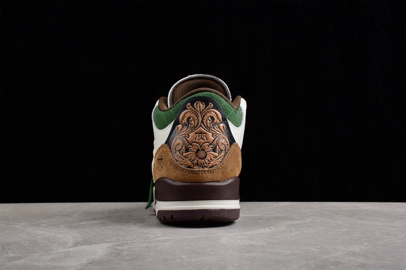 AIR Jordan 3 Se - Dark Brown-green Sneakers - White Unisex Streetwear Limited Edition - **Air Jordan 3 SE White/Dark Brown-Green** Elevate your sneaker collection with the Air Jordan 3