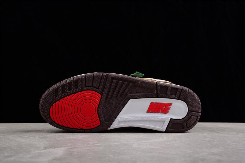 AIR Jordan 3 Se - Dark Brown-green Sneakers - White Unisex Streetwear Limited Edition - **Air Jordan 3 SE White/Dark Brown-Green** Elevate your sneaker collection with the Air Jordan 3