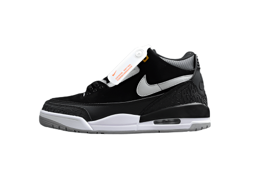 AIR Jordan 3 Tinker - Cement Grey-metallic Gold Sneakers - Black Unisex Streetwear Limited Edition