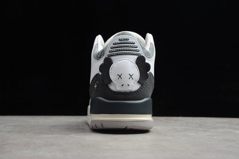 AIR Jordan 3 White - - Grey - Black Unisex Streetwear Limited Edition