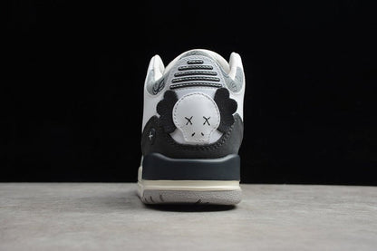 AIR Jordan 3 White - - Grey - Black Unisex Streetwear Limited Edition