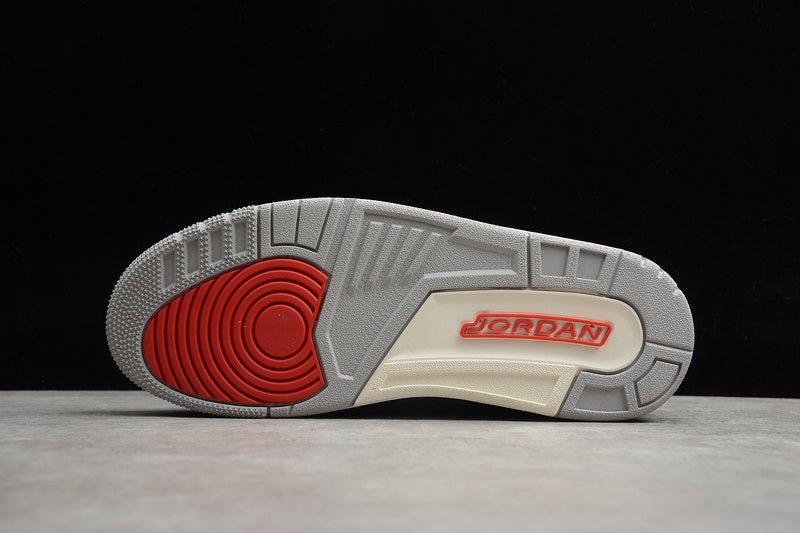 AIR Jordan 3 White - - Grey - Black Unisex Streetwear Limited Edition