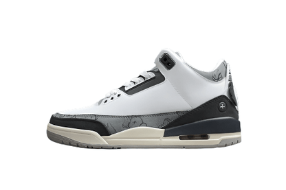 AIR Jordan 3 White - - Grey - Black Unisex Streetwear Limited Edition