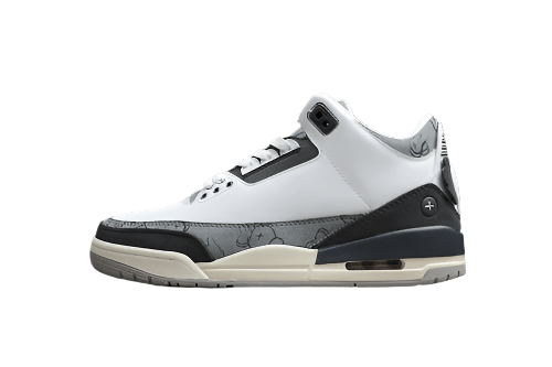 AIR Jordan 3 White - - Grey - Black Unisex Streetwear Limited Edition