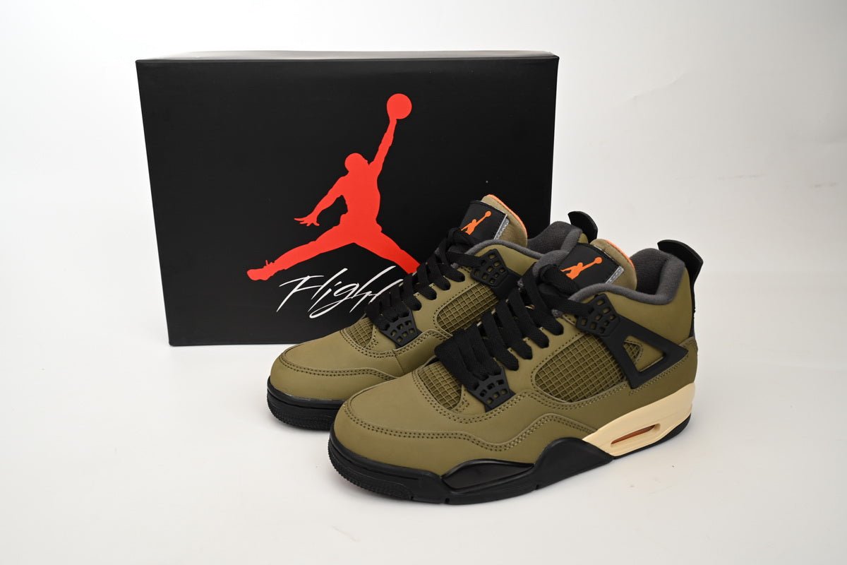 Air Jordan 4 Amu Army - Green Unisex Streetwear Limited Edition - Discover the Air Jordan 4 Amu Army Green, a bold fusion of military-inspired aesthetics and