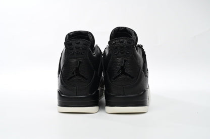 Air Jordan 4 Snake - Black Unisex Streetwear Limited Edition - **Air Jordan 4 Black Snake: Luxurious Craftsmanship with a Bold Edge** The Air Jordan 4