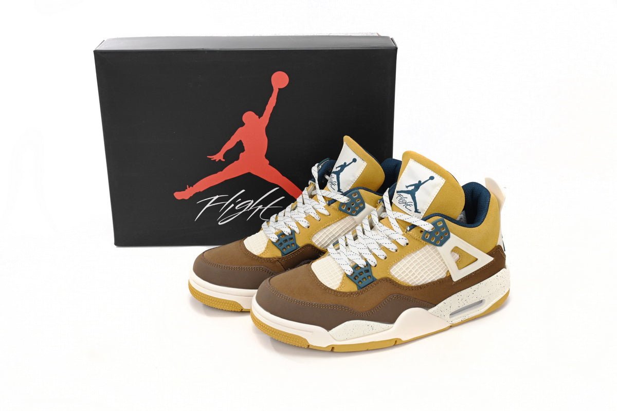 Air Jordan 4 Cacao Wow Brown - White Unisex Streetwear Limited Edition - **Air Jordan 4 Cacao Wow Brown White** The Air Jordan 4 Cacao Wow Brown White