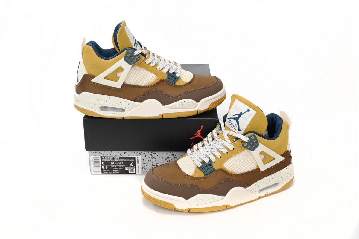 Air Jordan 4 Cacao Wow Brown - White Unisex Streetwear Limited Edition - **Air Jordan 4 Cacao Wow Brown White** The Air Jordan 4 Cacao Wow Brown White