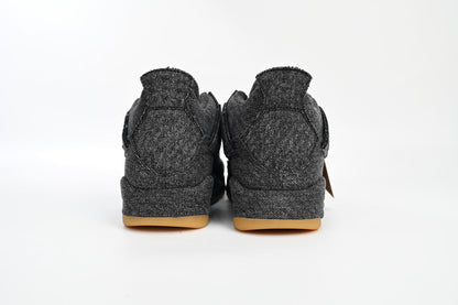 Air Jordan 4 Levi's - Black Unisex Streetwear Limited Edition - Introducing the Air Jordan 4 Levi's Black, a remarkable fusion of iconic sneaker design and