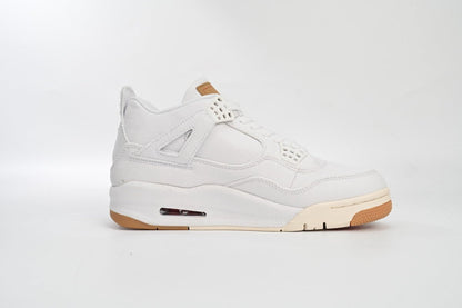 Air Jordan 4 Levi's - White Unisex Streetwear Limited Edition - Introducing the Air Jordan 4 Levi's White, a stunning collaboration that merges the iconic Air