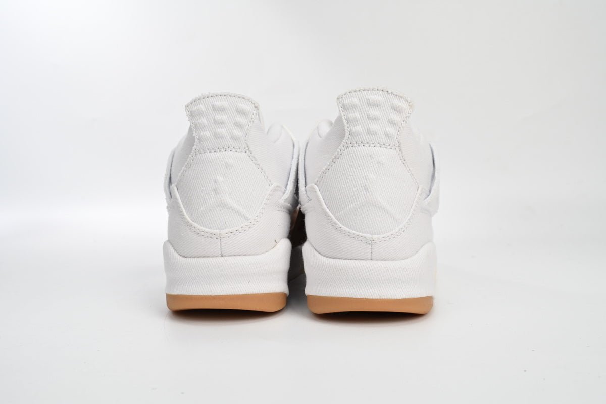 Air Jordan 4 Levi's - White Unisex Streetwear Limited Edition - Introducing the Air Jordan 4 Levi's White, a stunning collaboration that merges the iconic Air