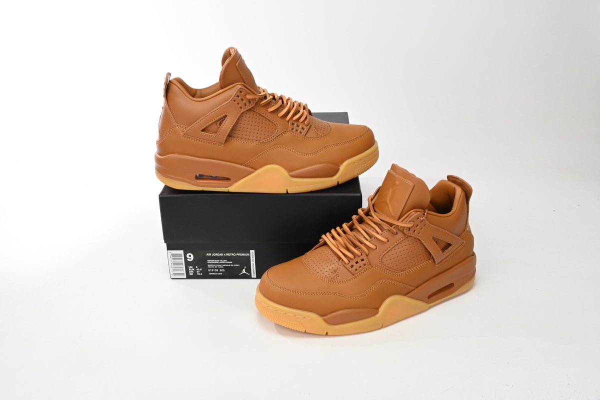Air Jordan 4 Premium wheat Unisex Streetwear Limited Edition - Introducing the Air Jordan 4 Premium Wheat, a luxurious and stylish iteration of the classic