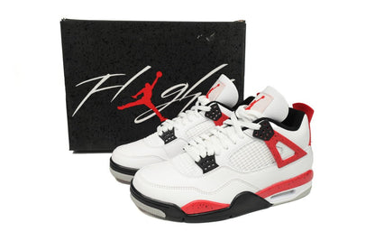 Air Jordan 4 red Cement Unisex Streetwear Limited Edition - The Air Jordan 4 'Red Cement' is a bold and dynamic addition to the iconic