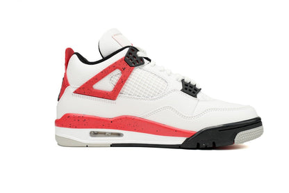 Air Jordan 4 red Cement Unisex Streetwear Limited Edition - The Air Jordan 4 'Red Cement' is a bold and dynamic addition to the iconic