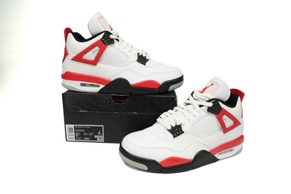 Air Jordan 4 red Cement Unisex Streetwear Limited Edition - The Air Jordan 4 'Red Cement' is a bold and dynamic addition to the iconic