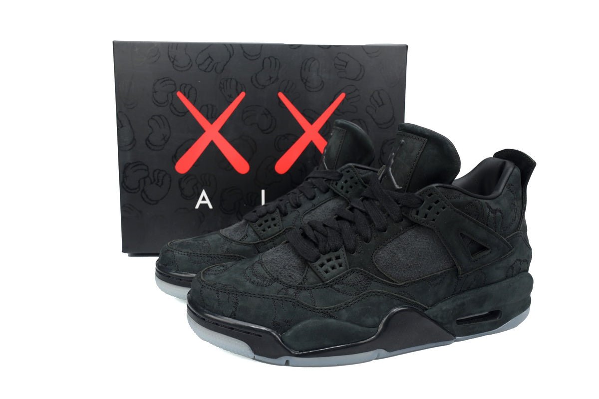 Air Jordan 4 Retro - Black Unisex Streetwear Limited Edition - The Air Jordan 4 Retro Black is an iconic sneaker that combines classic design with