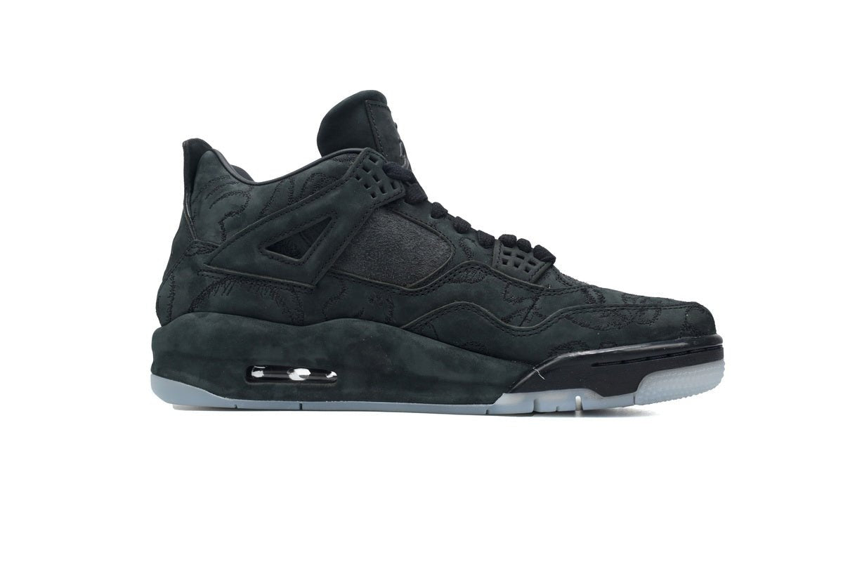 Air Jordan 4 Retro - Black Unisex Streetwear Limited Edition - The Air Jordan 4 Retro Black is an iconic sneaker that combines classic design with