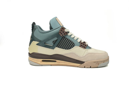 Air Jordan 4 Retro Grey Brown - Blue Unisex Streetwear Limited Edition - **Air Jordan 4 Retro Blue Grey Brown** The Air Jordan 4 Retro Blue Grey Brown