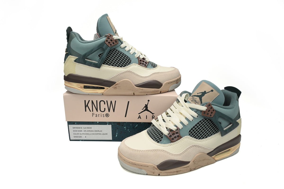Air Jordan 4 Retro Grey Brown - Blue Unisex Streetwear Limited Edition - **Air Jordan 4 Retro Blue Grey Brown** The Air Jordan 4 Retro Blue Grey Brown