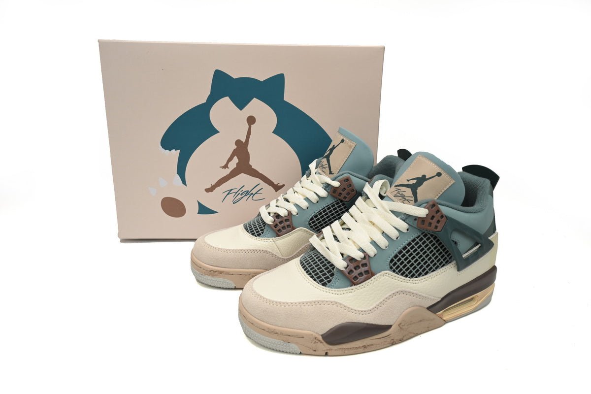 Air Jordan 4 Retro Grey Brown - Blue Unisex Streetwear Limited Edition - **Air Jordan 4 Retro Blue Grey Brown** The Air Jordan 4 Retro Blue Grey Brown